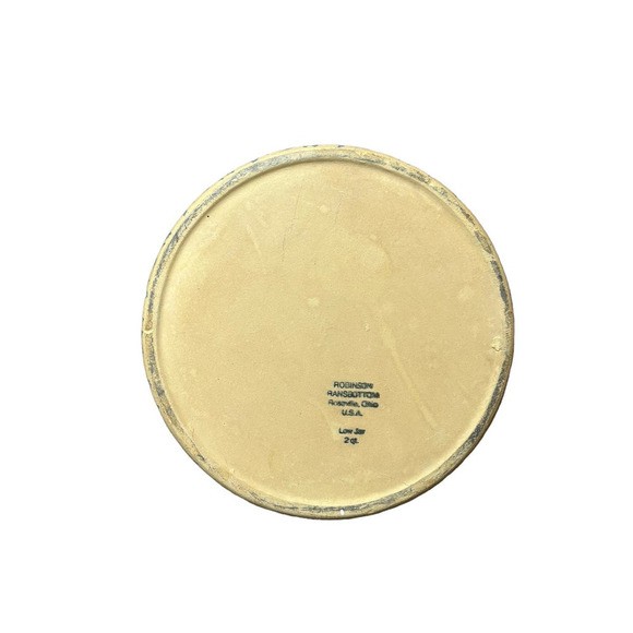 Robinson Ransbottom Low Jar 2 QT Blue Sponge Roseville Ohio Crock - Picture 7 of 7